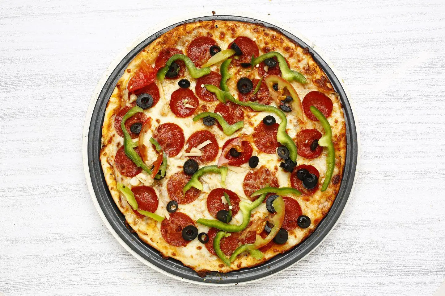 Pepperoni And Vegetable Pizza