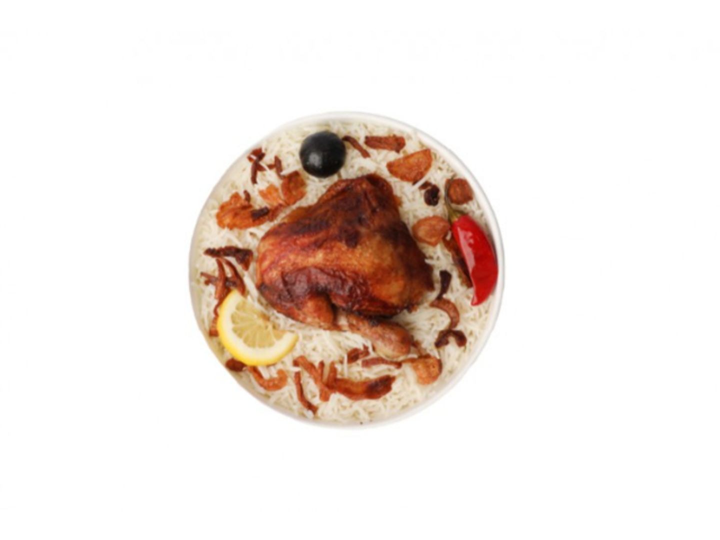 Quarter Grilled Chicken With Rice
