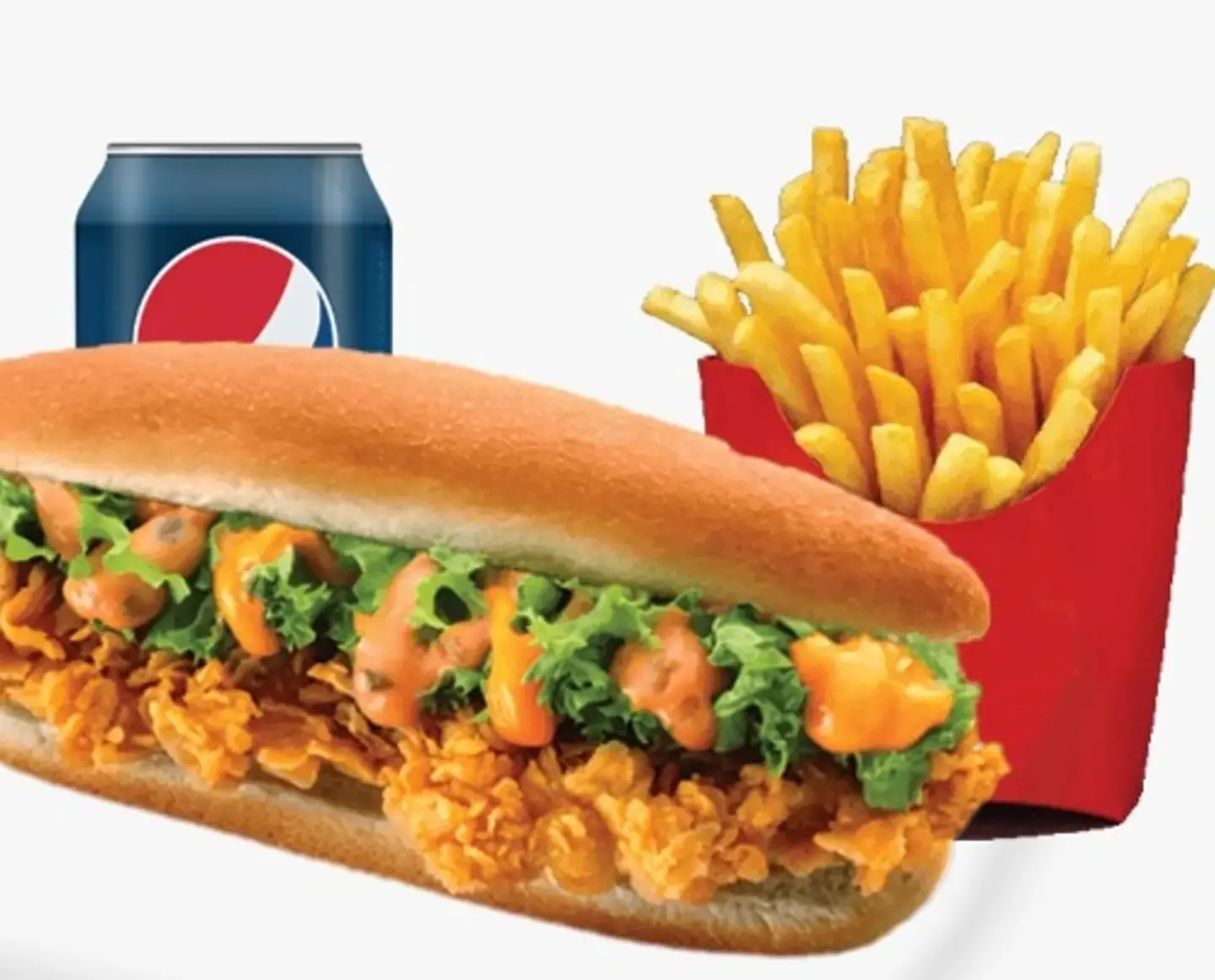 Chicken Zinger Meal With Pepsi And Fries
