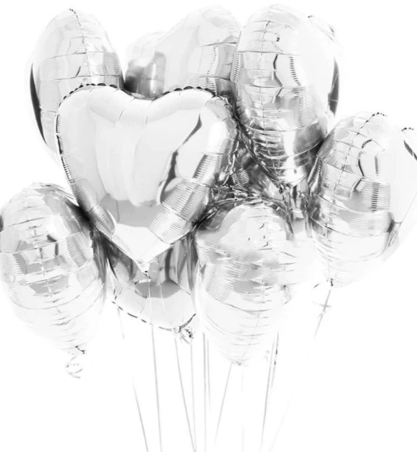 Silver Heart Balloon