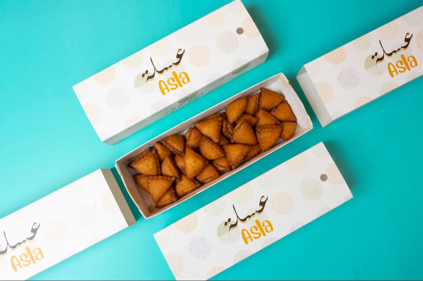 مثلثات السميد بالجبن صغير