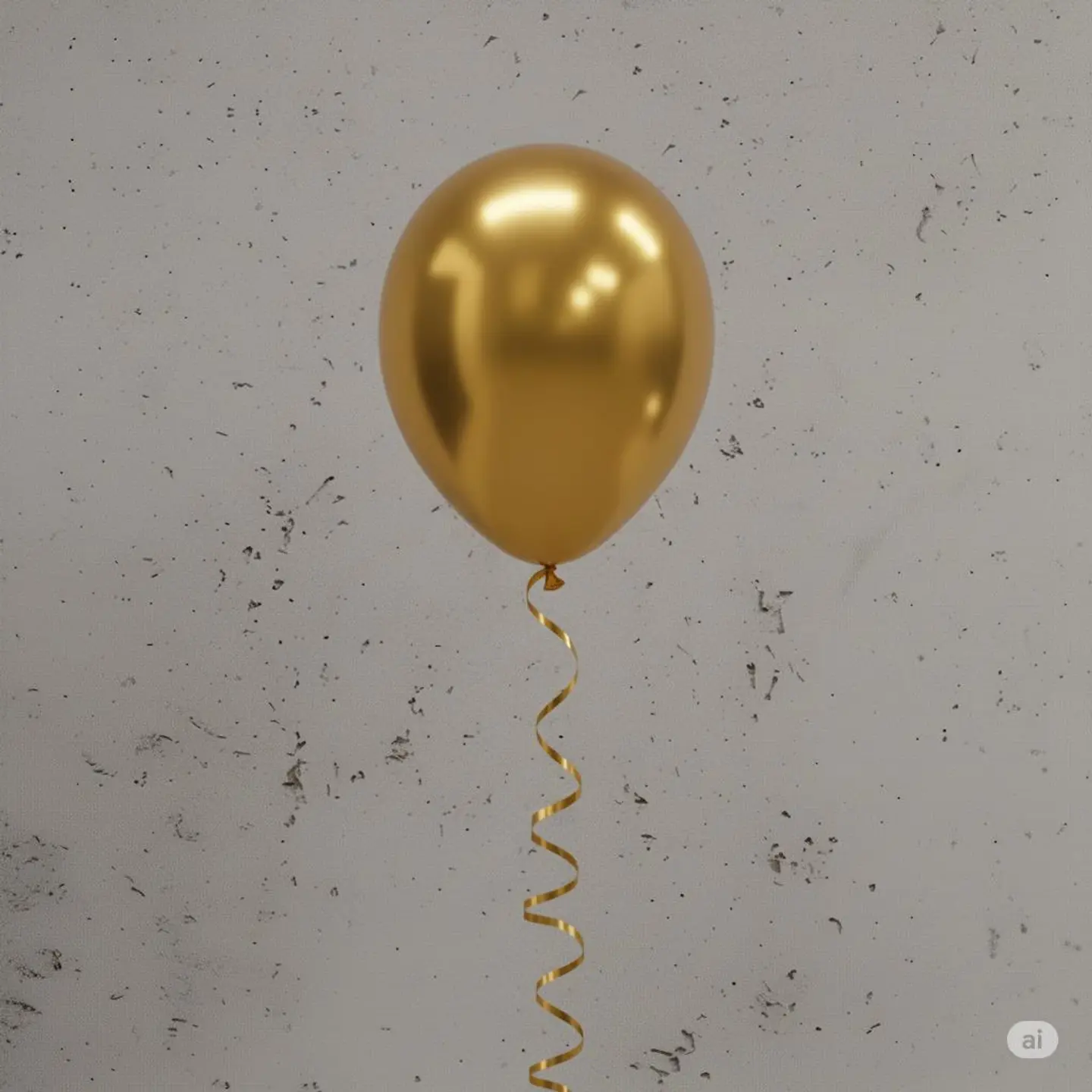 Golden Helium Balloon