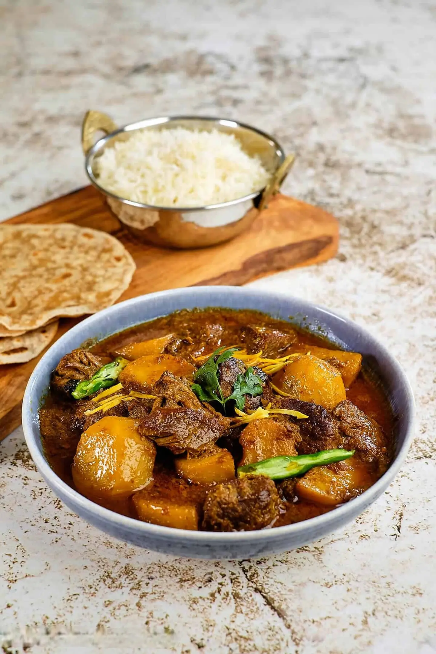 Meat With Potatoes And Fenugreek