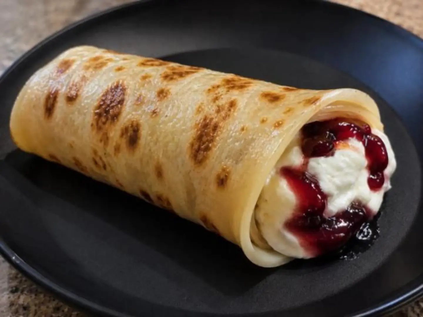 Cream And Jam Paratha