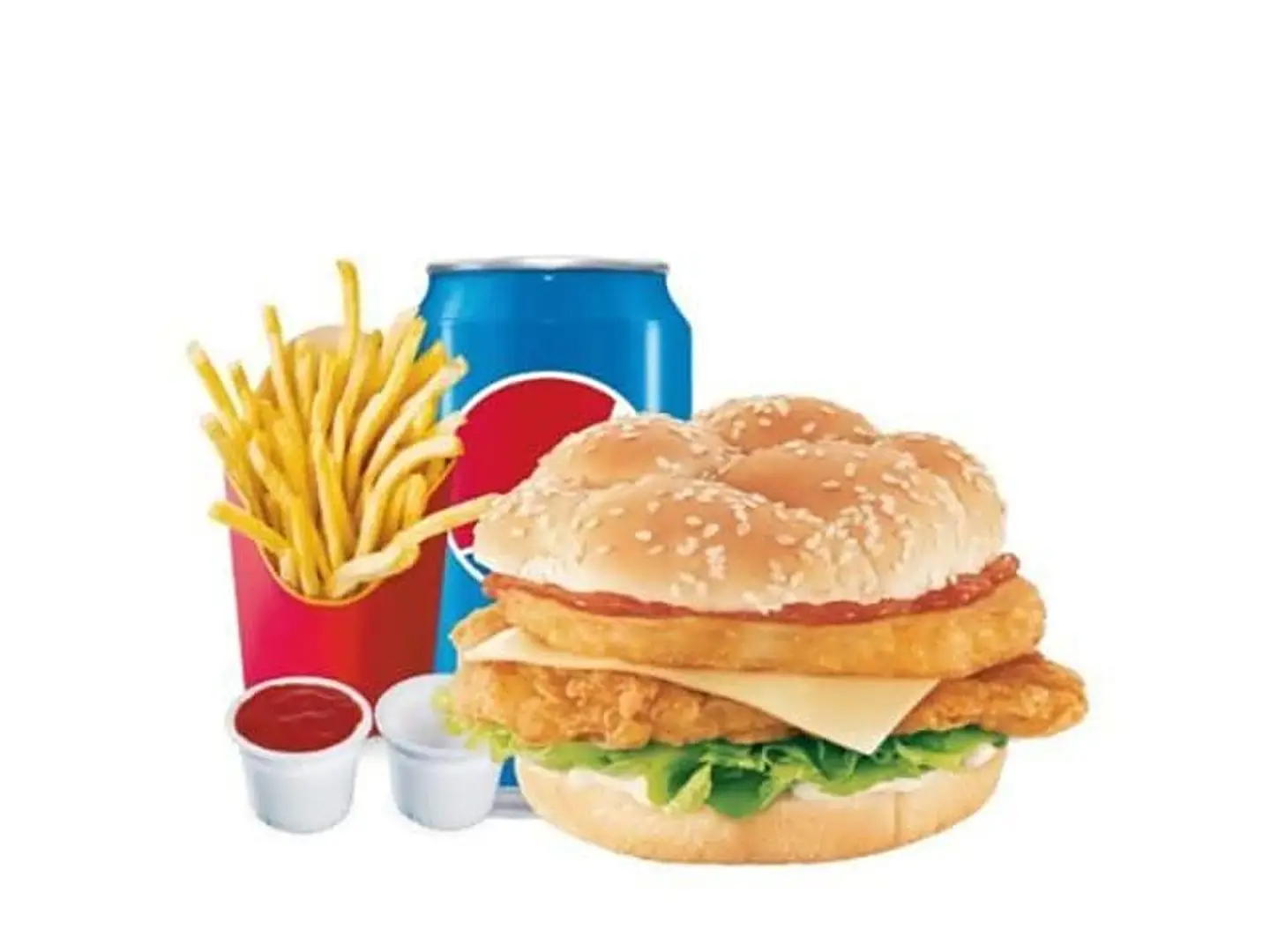 برجر دجاج دبل وجبة