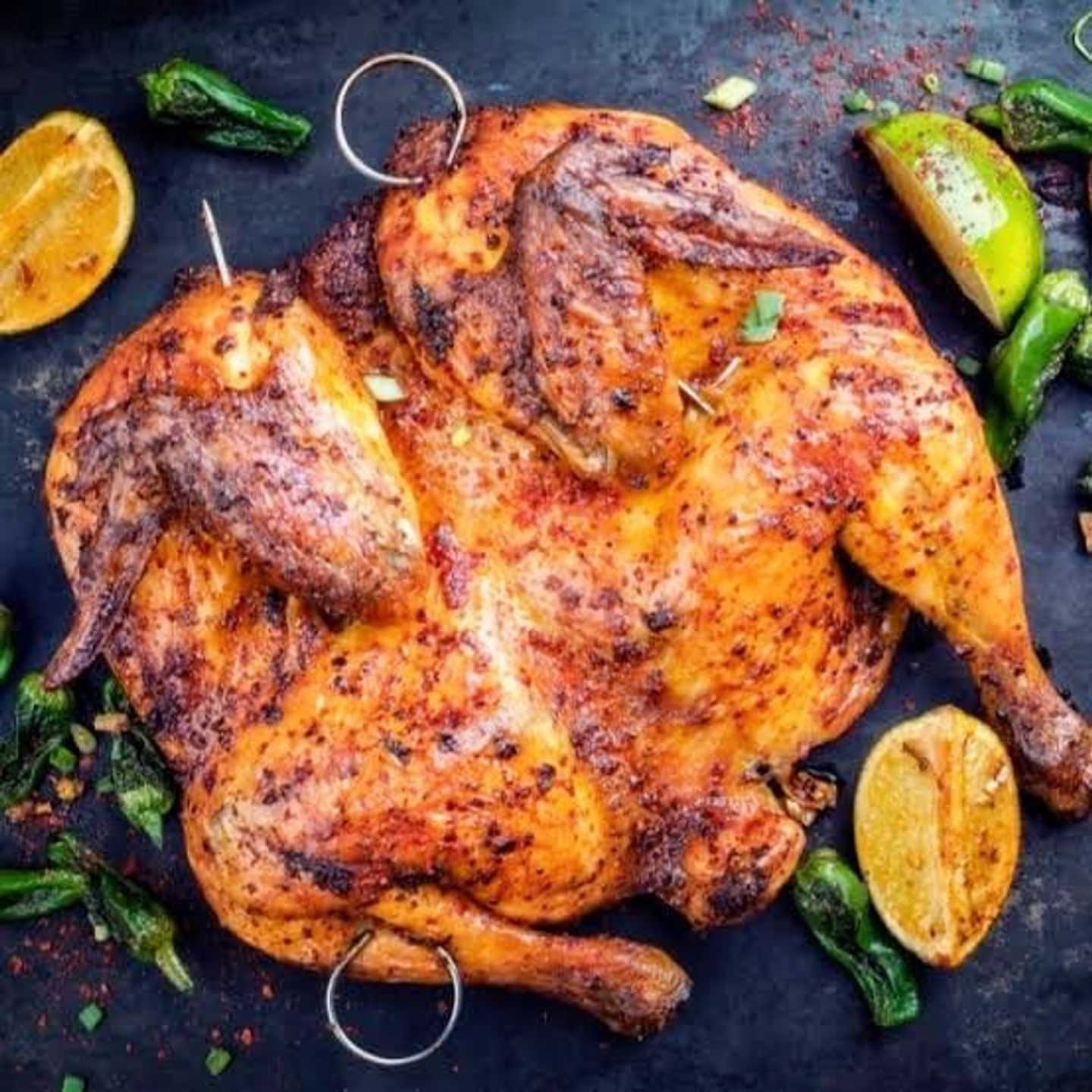 دجاج على الفحم كامله