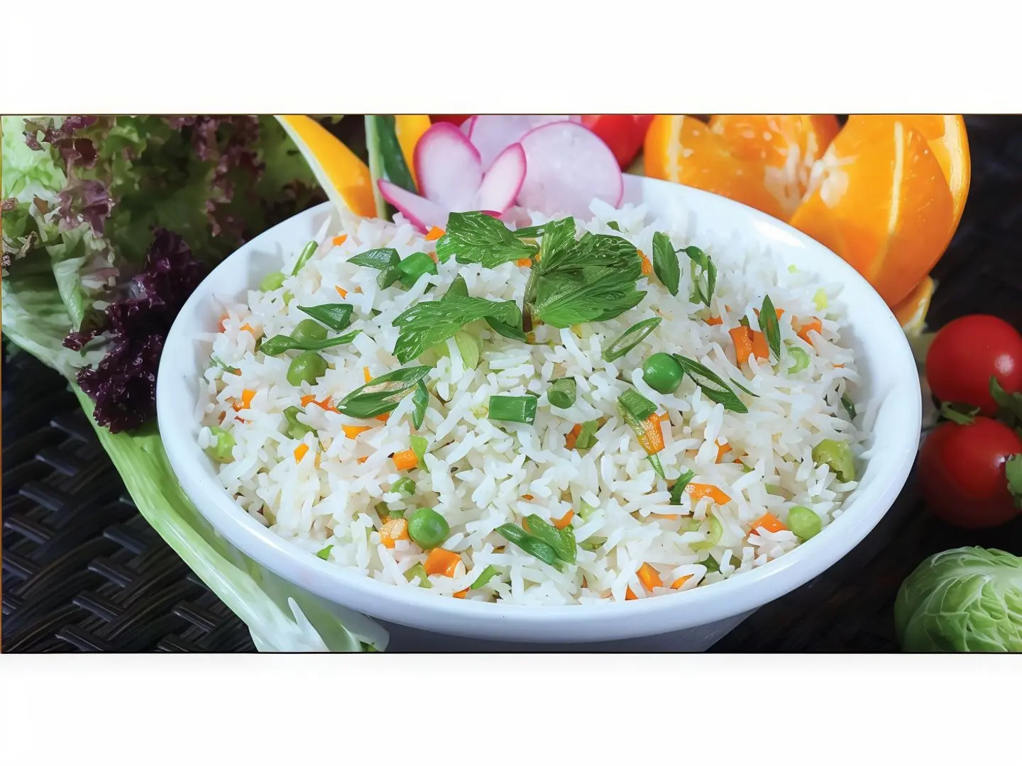 أرز مقلي بالخضار