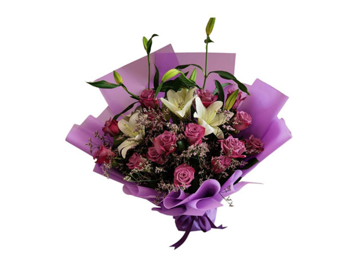 Purple Rose Bouquet