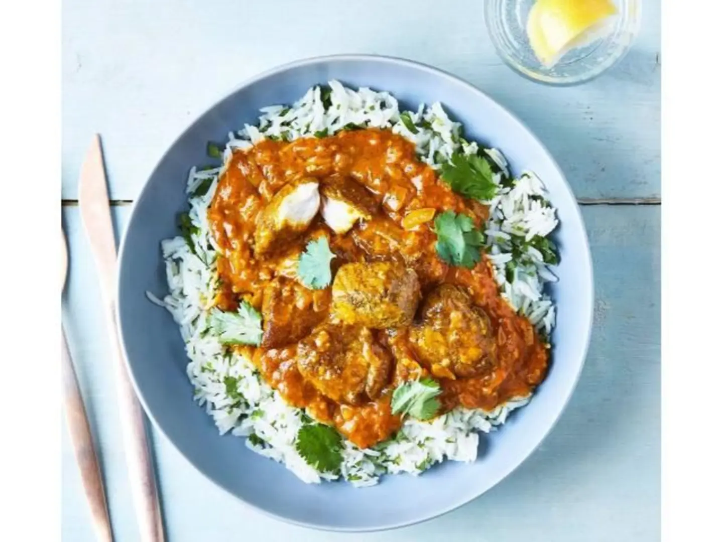 ألماس خاص دجاج بالزبدة مع أرز بالكزبرة