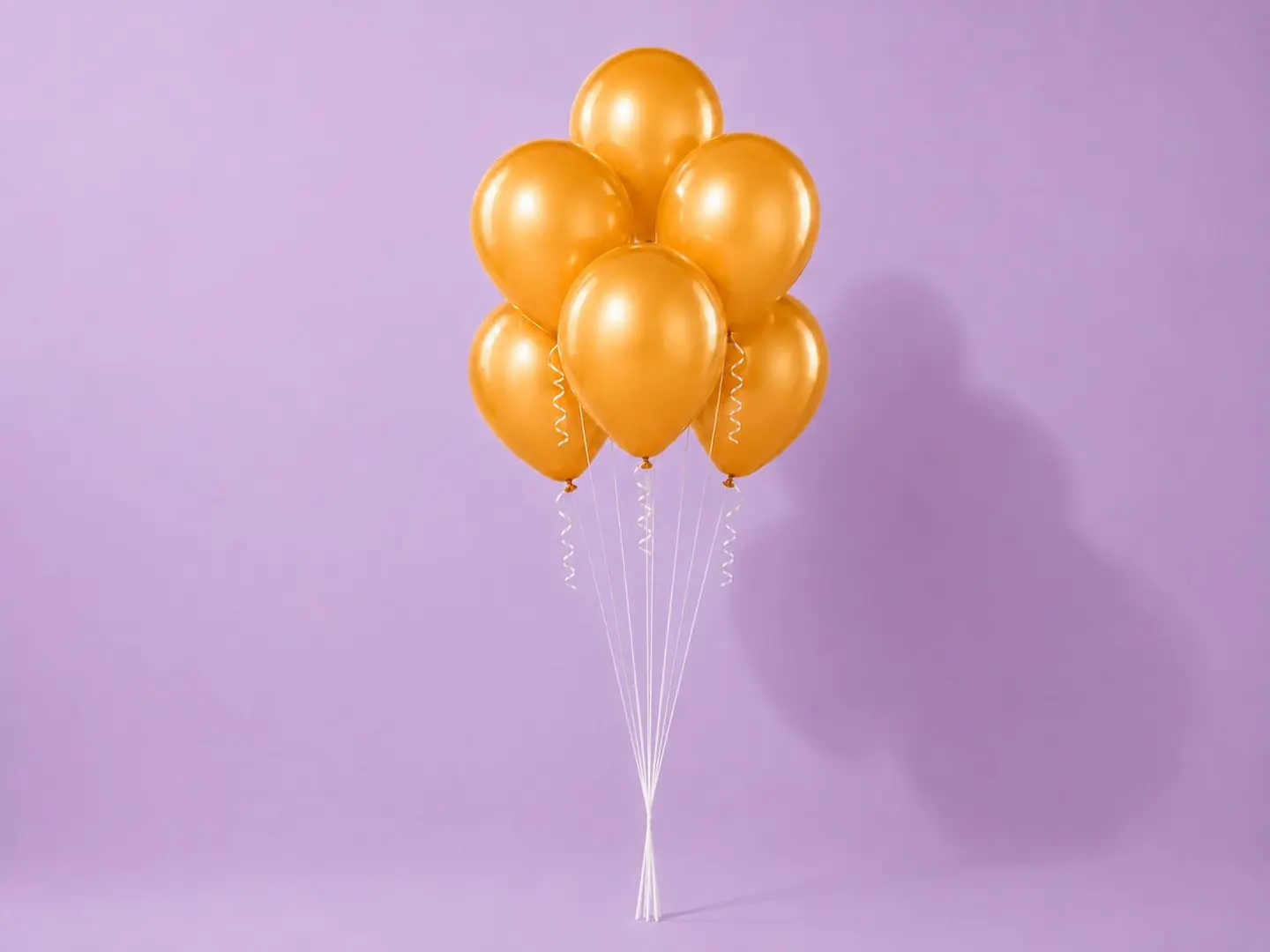 Gold Helium Balloon Bouquet