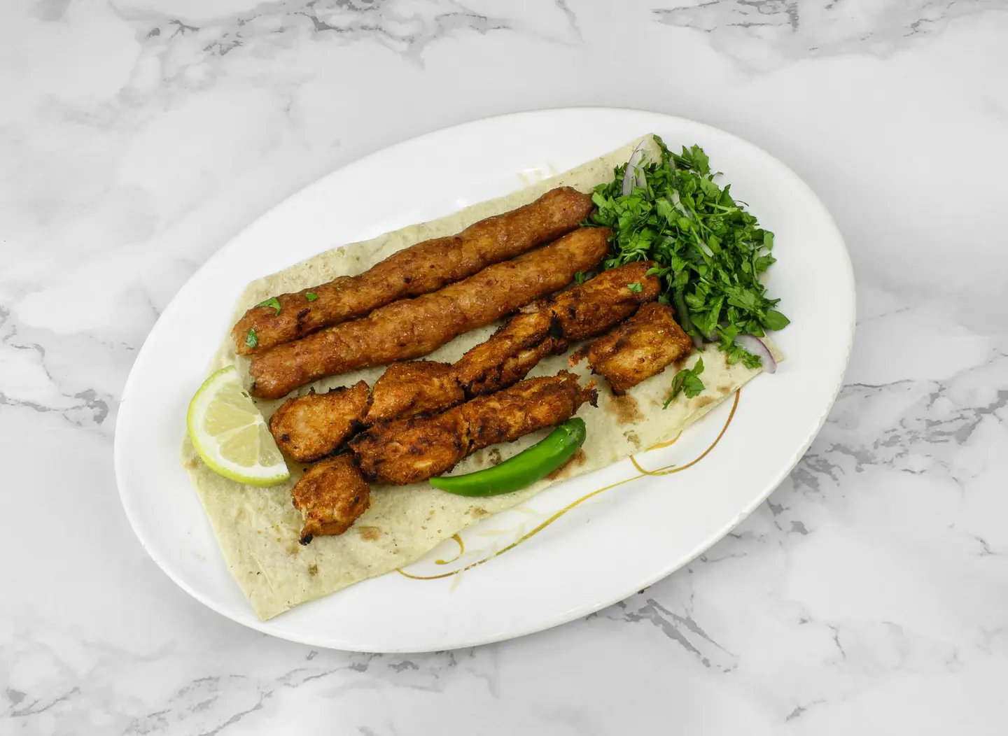 A For One Person Of Mixed Kebab