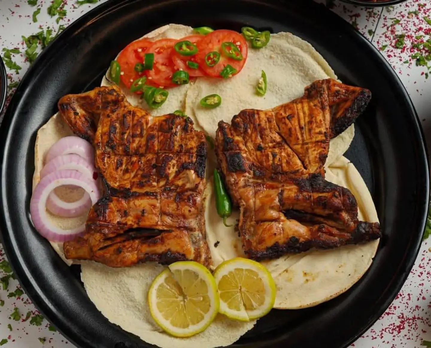 Whole Charcoal Grilled Chicken Without Rice.