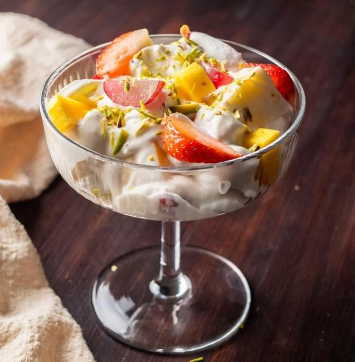 Fruit Salad With Ice Cream