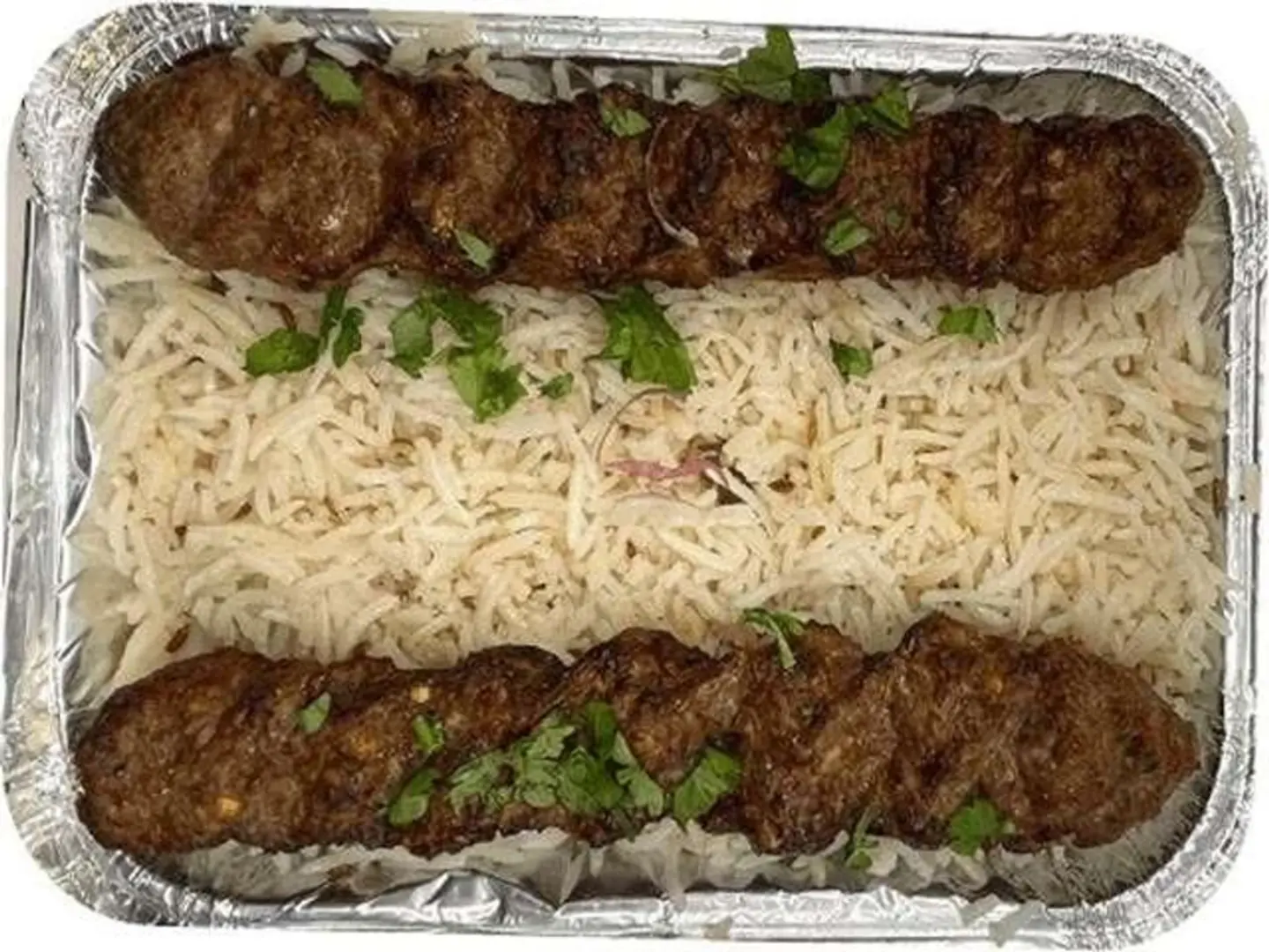 كباب لحم مع رز