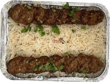 كباب لحم مع رز