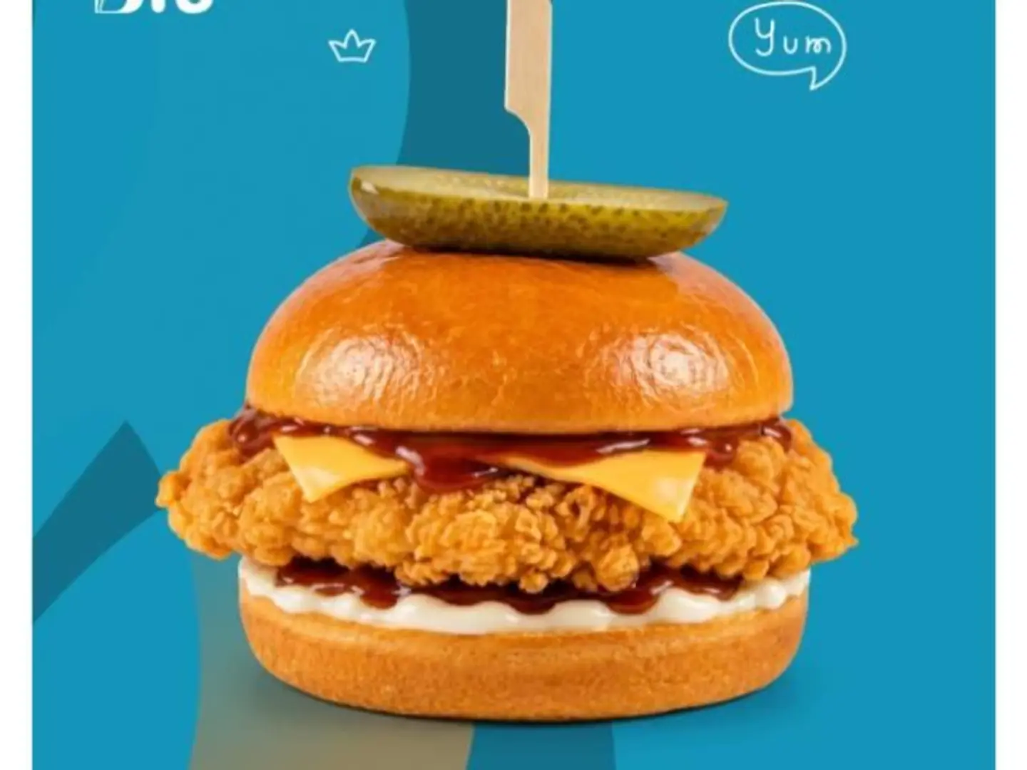 Chicken Burger With Bbq Sauce