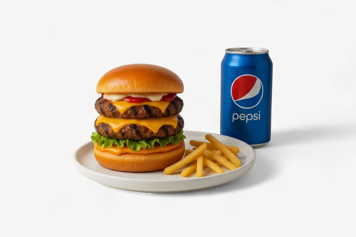 Double Beef Burger Meal