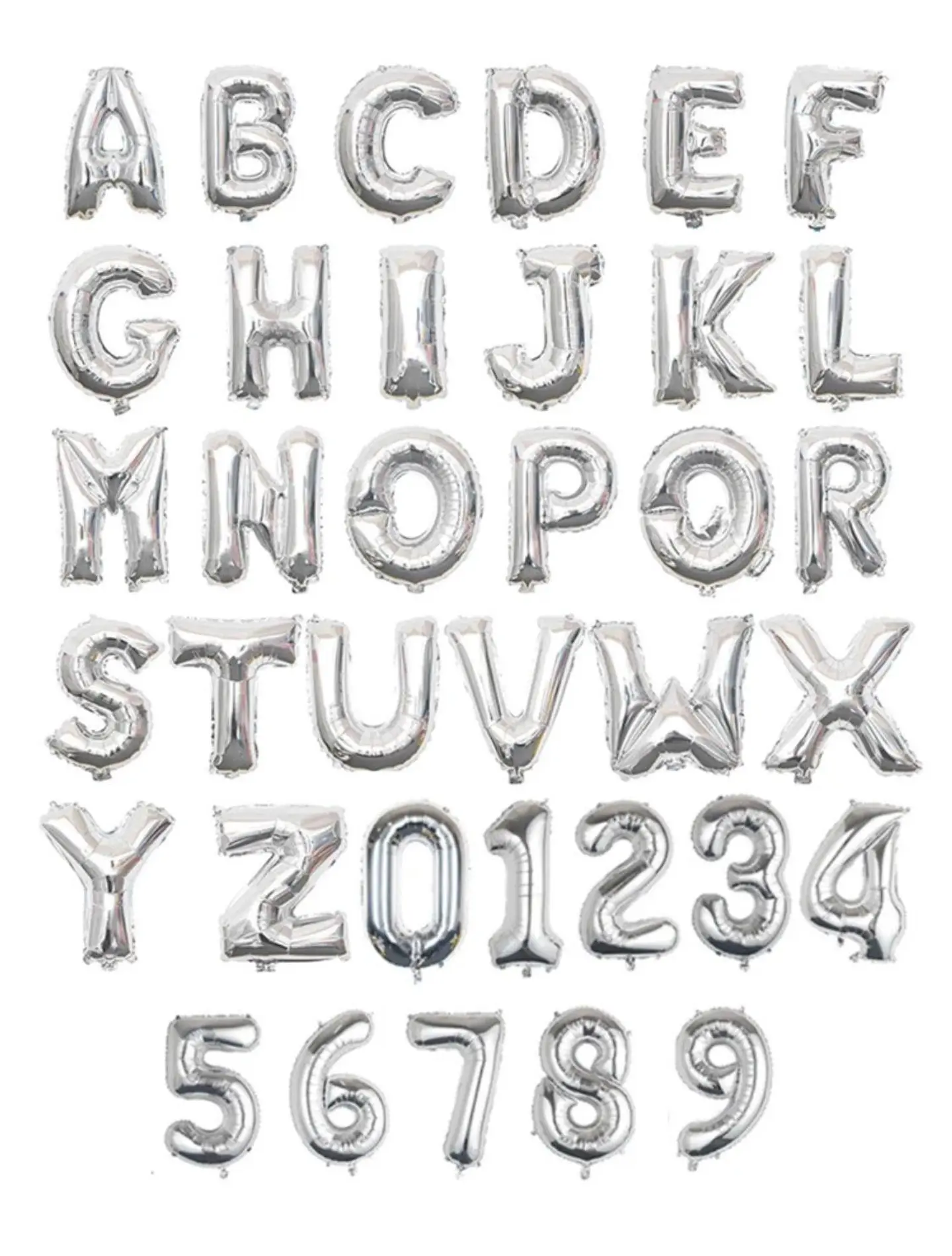 Silver Letter Helium Balloon