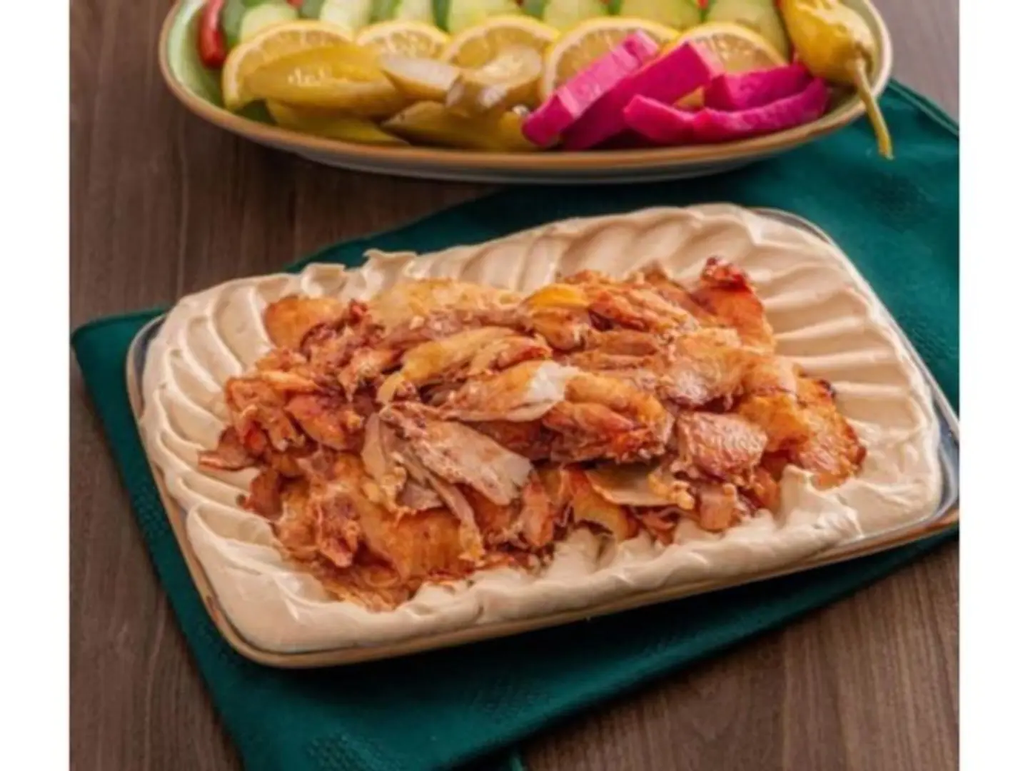 Hummus Plate With Shawarma