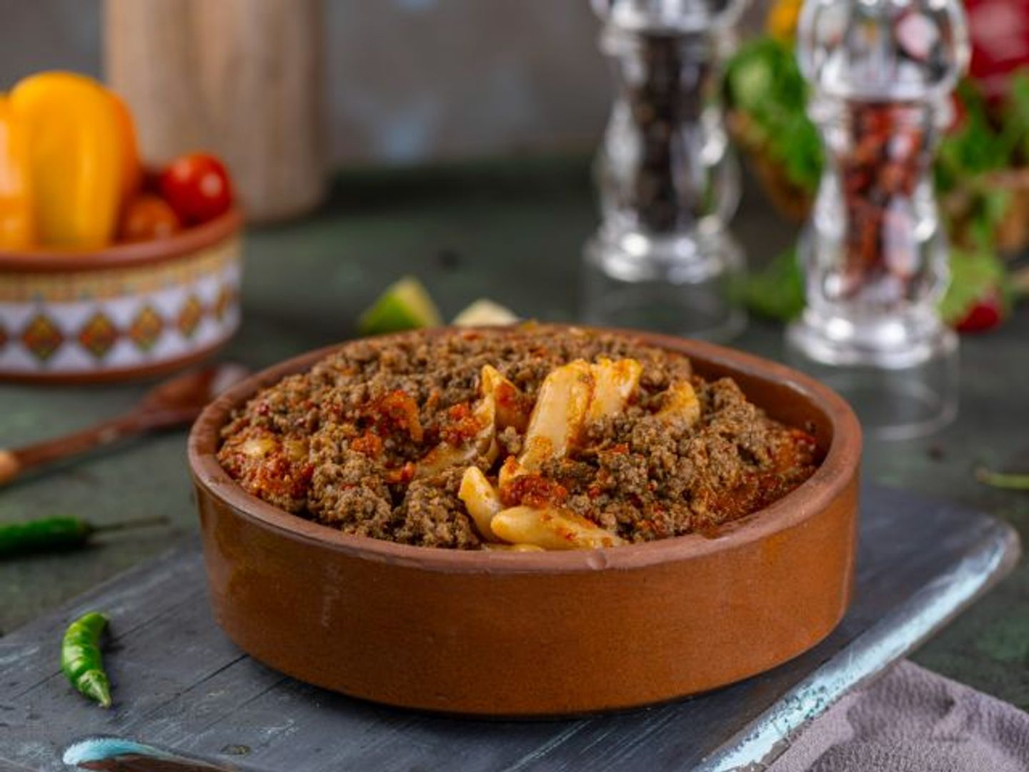 طاجن مكرونة باللحم