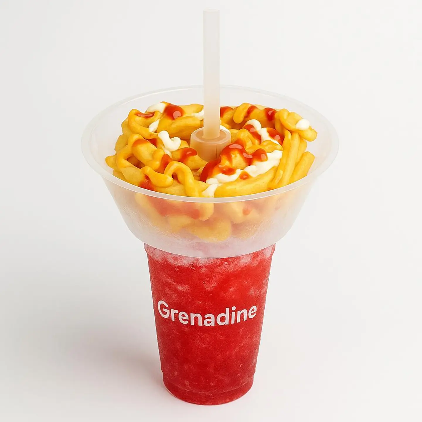 Plain Fries With Pomegranate Juice