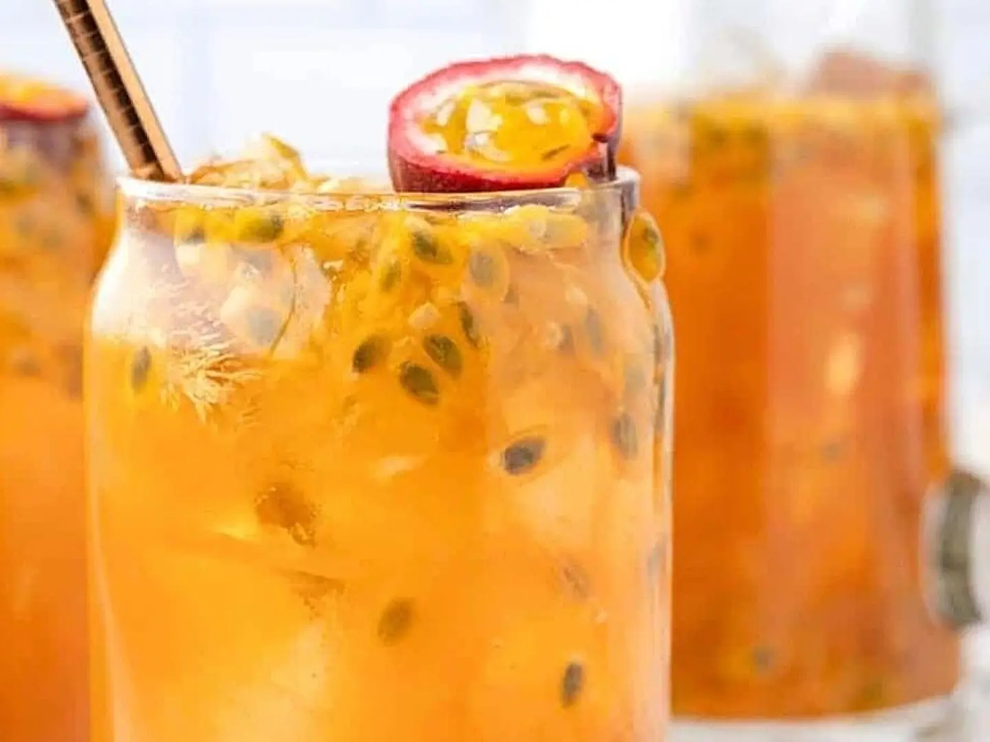 شاي مثلج بنكهة الباشن