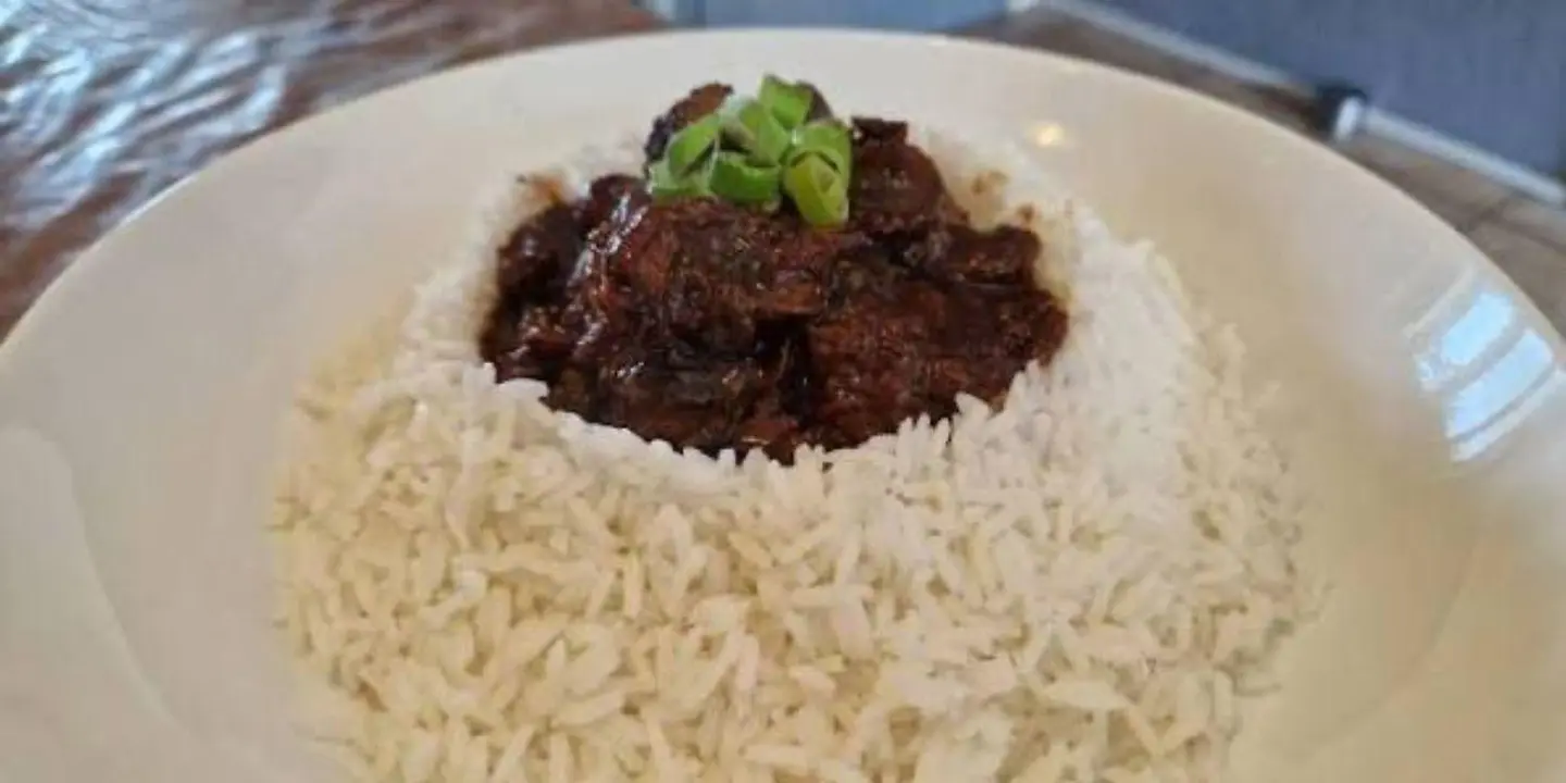 White Rice + Beef Tripe
