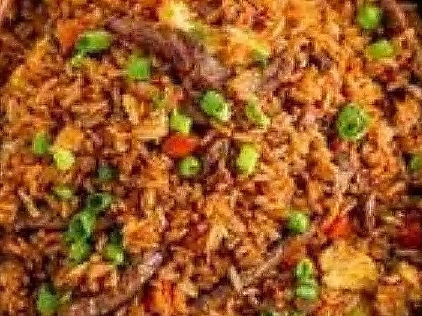 أرز مقلي باللحم البقري