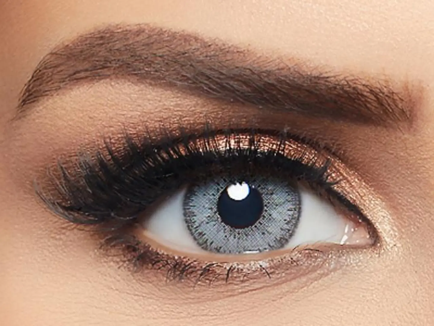 Layala Cloudy Gray Plain Colored Lenses Pack Of 2 Contact Lens Replacement 3 Months