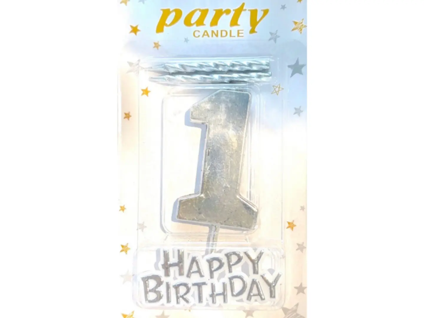 Silver Number Candles