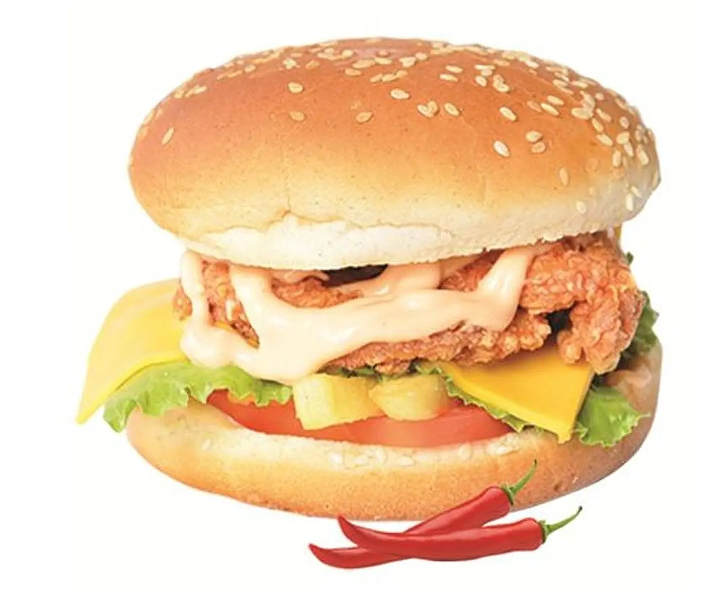 Spicy Bawan Chicken Burger Sandwich