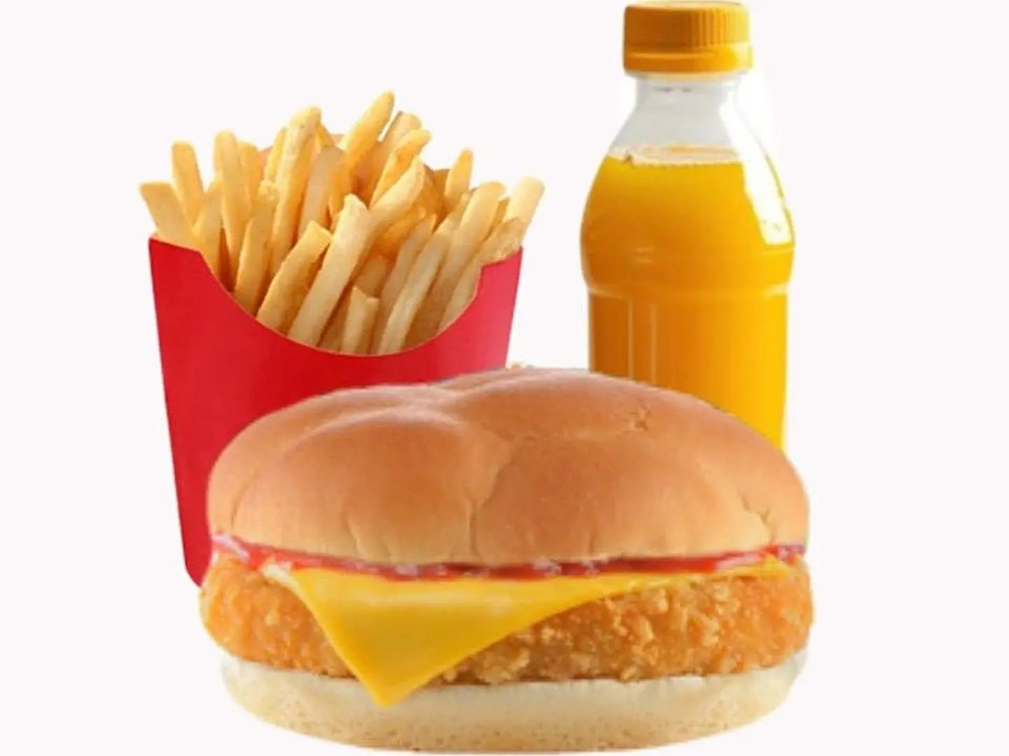 وجبة برجر دجاج للأطفال