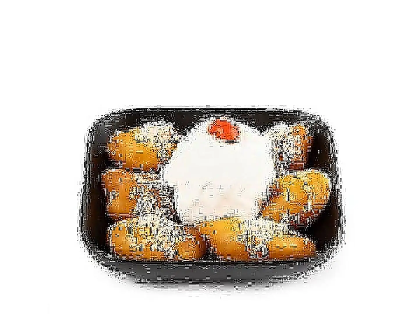 اناناس مقلي مع الأيس كريم