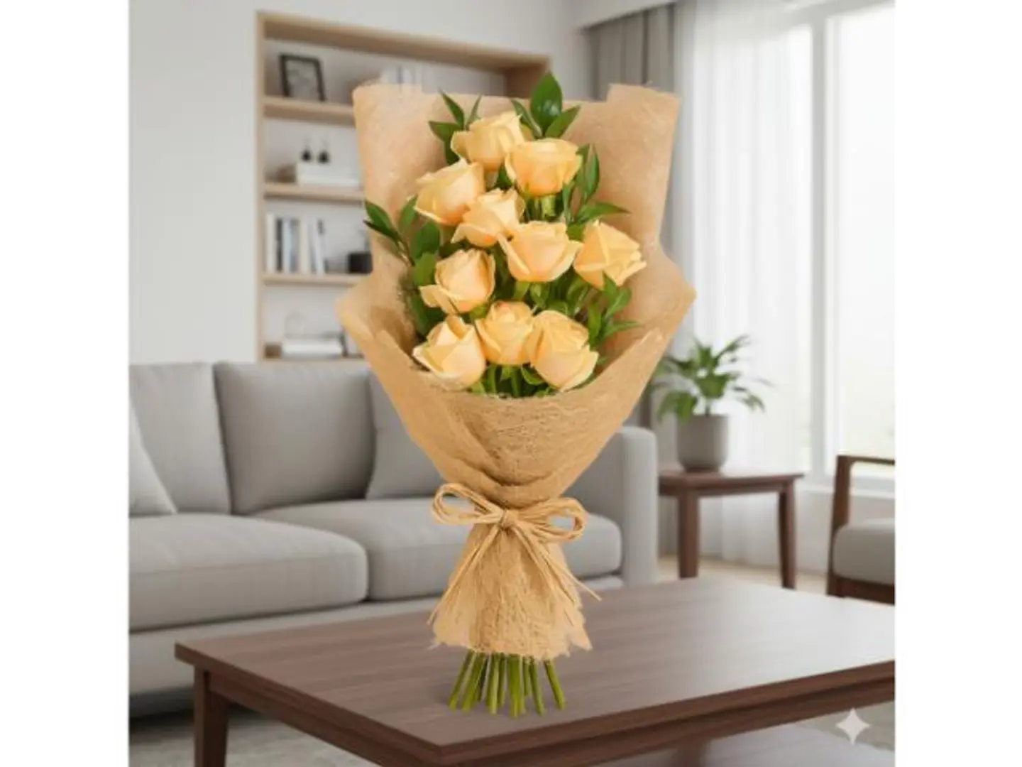 باقة زهور جميلة من ورود الخوخ باقة