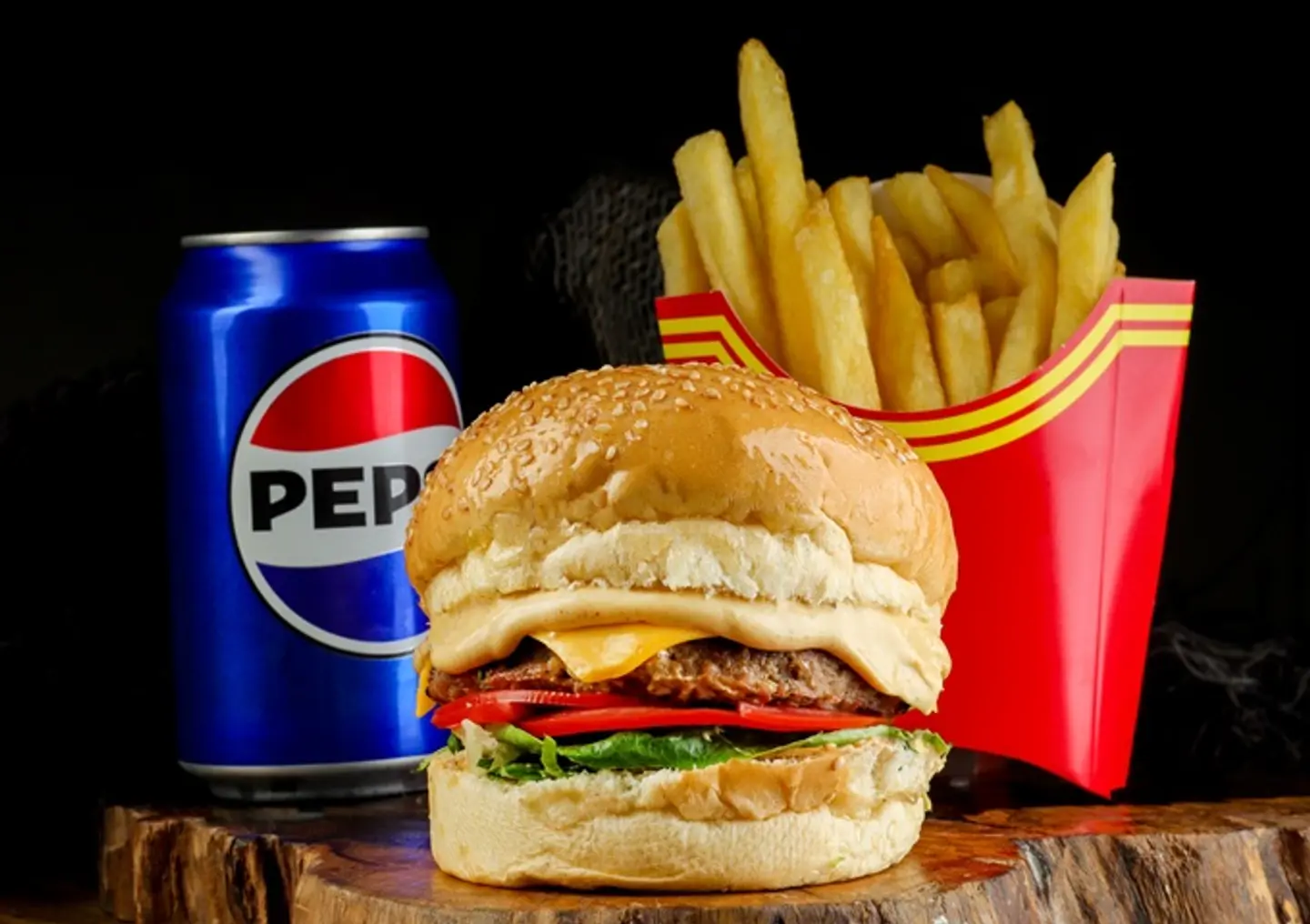 Lava Beef Burger Meal