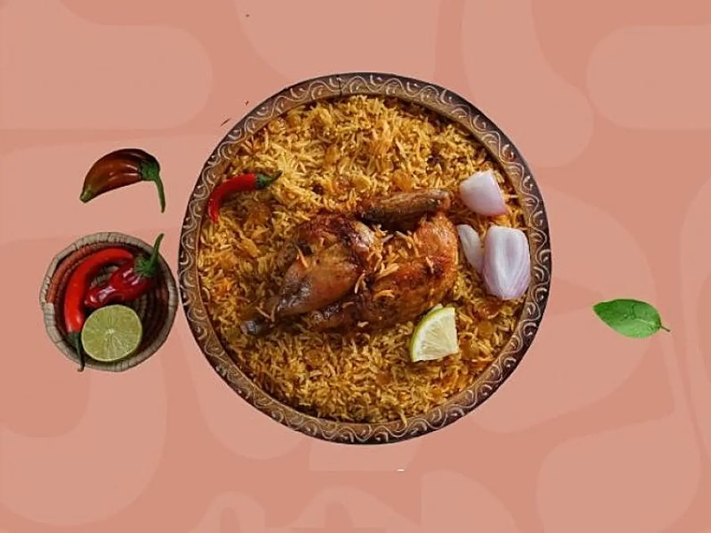 نصف دجاجة مكبوس حساوي