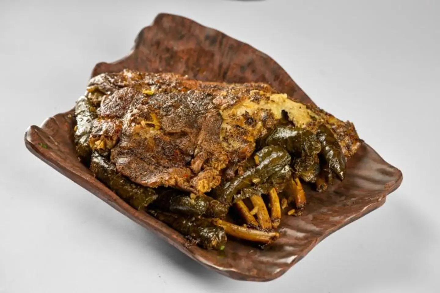 Stuffed Lamb Ribs With Grape Leaves