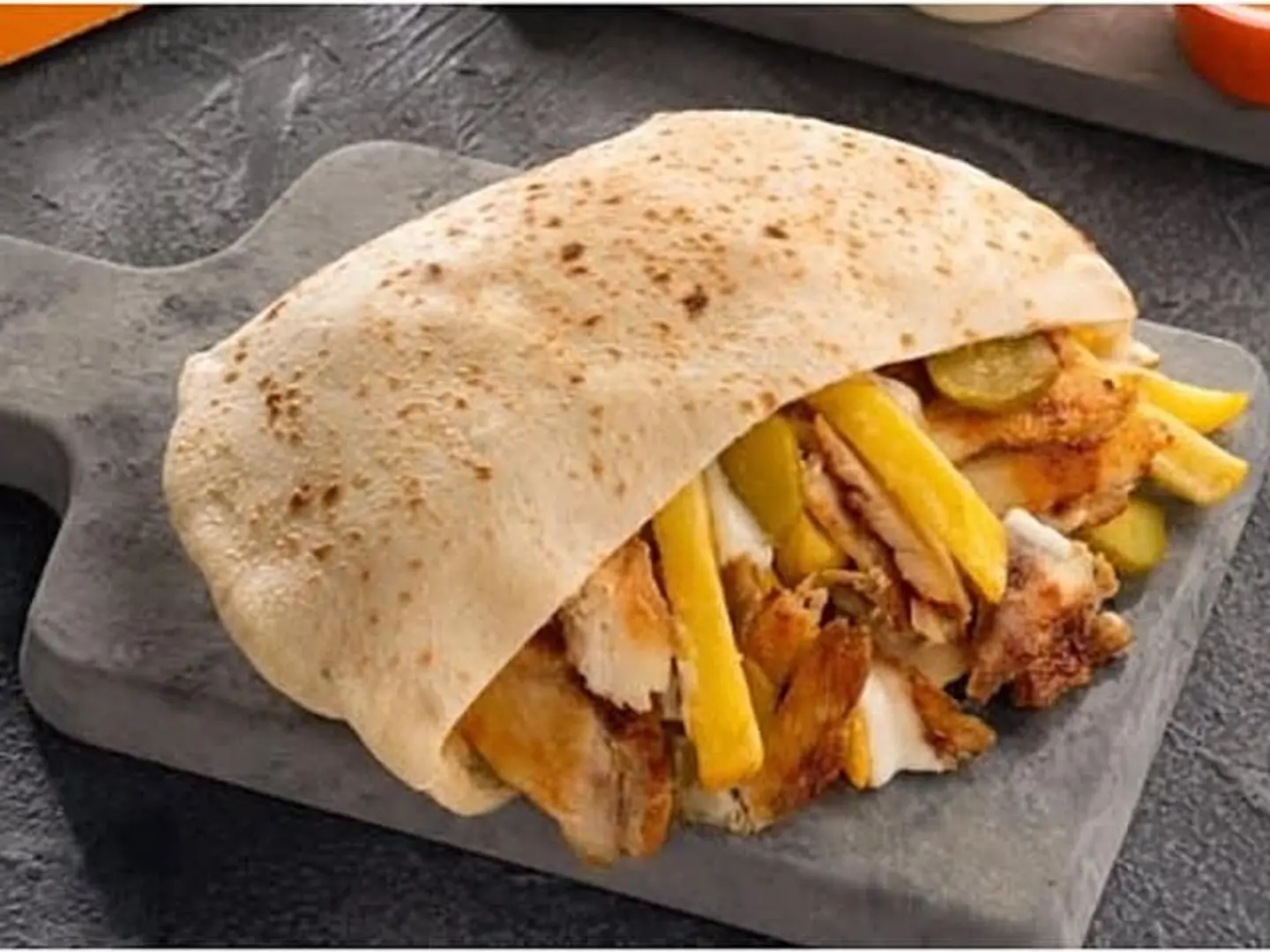 Round Bread Shawarma