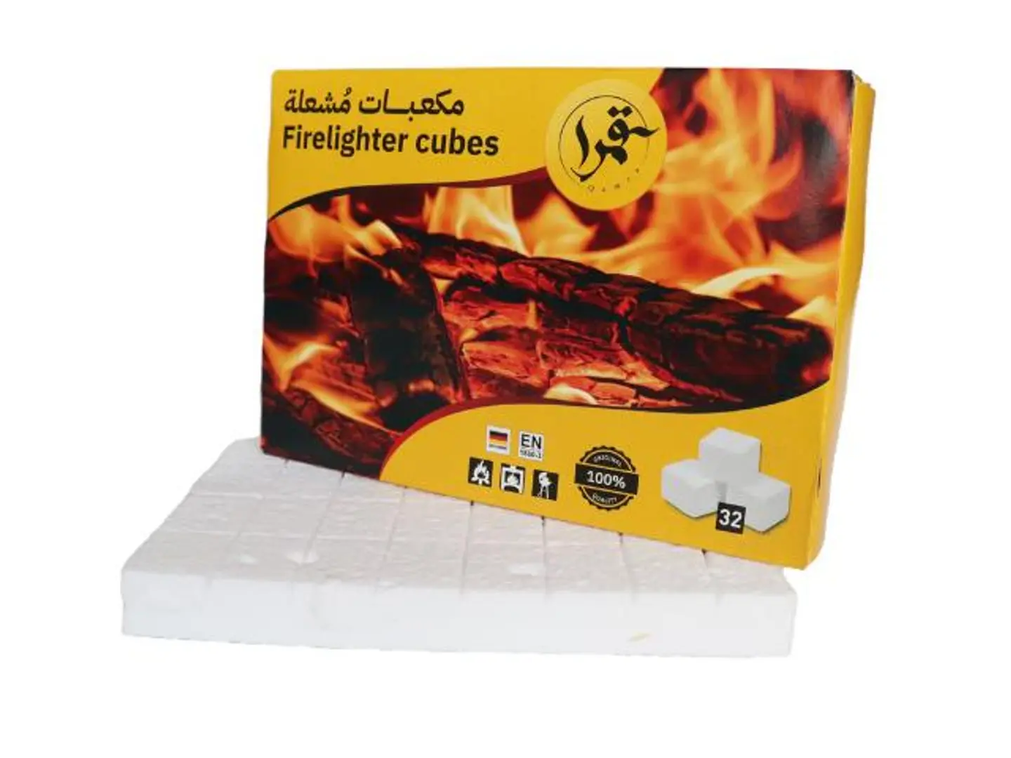 Qamra Germany White Firestarter Cubes 80 Pieces قطعة\Pcs