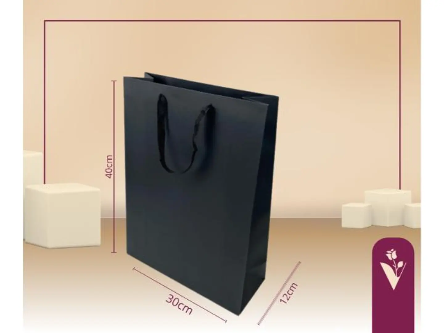 أكياس هدايا مستطيلة كبير أسود