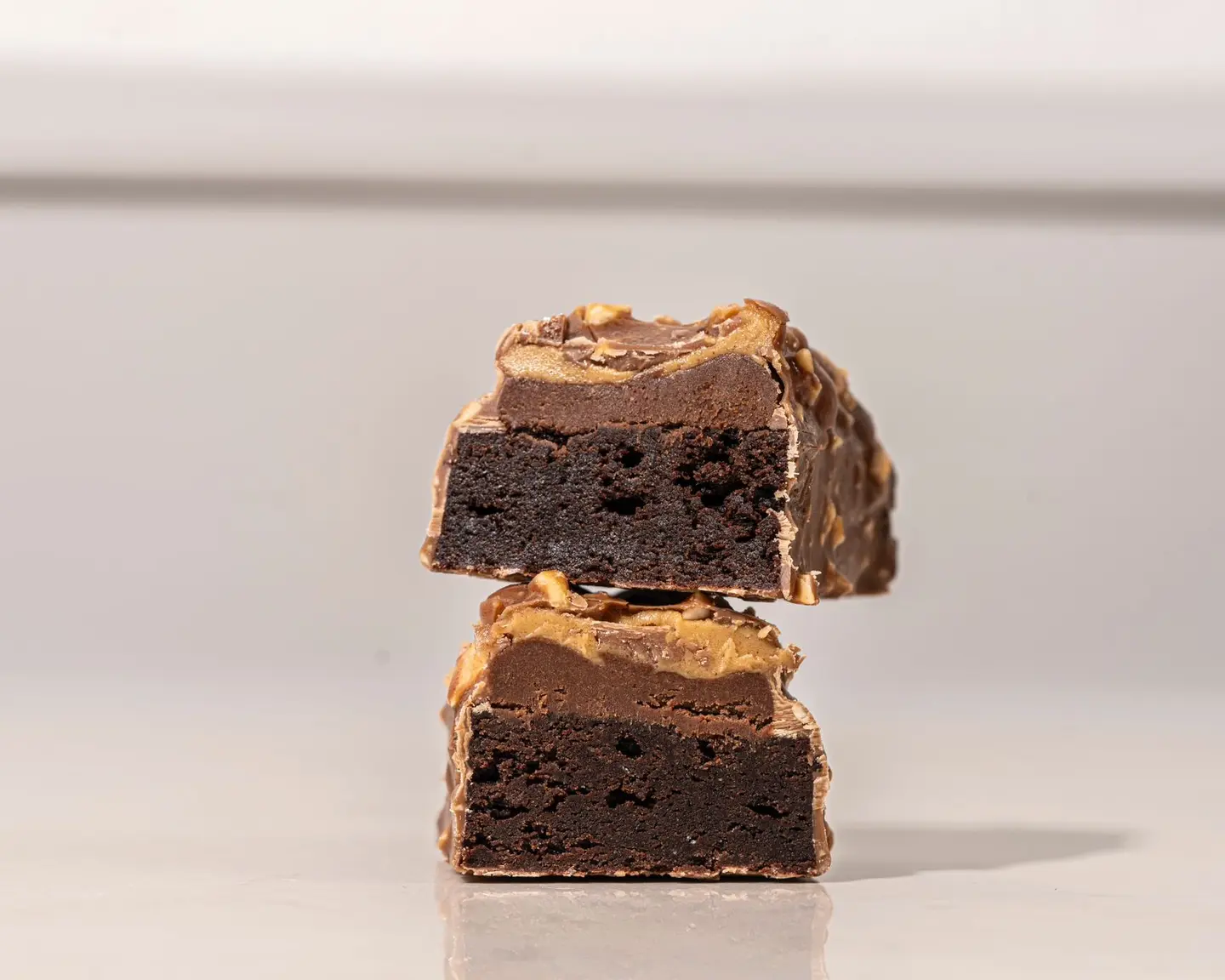 Salty Caramelized Peanut Brownies