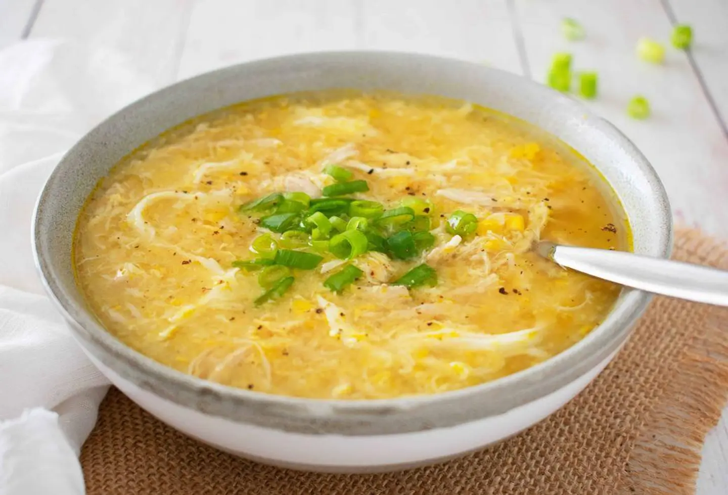 شوربة الذرة الحلوة دجاج