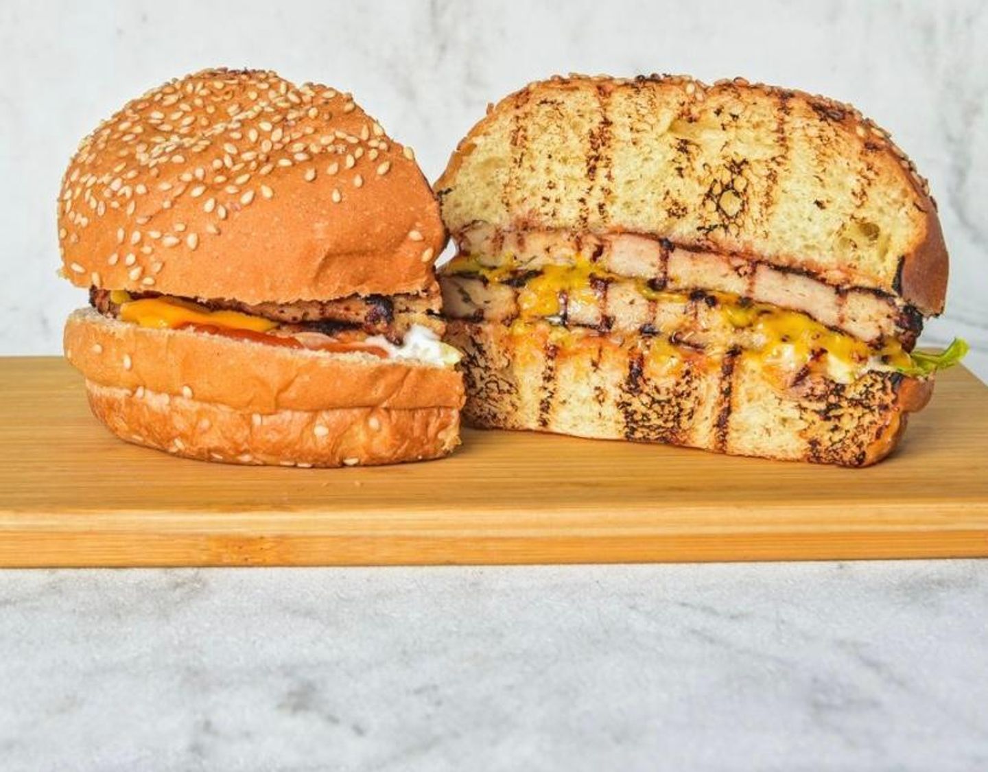 Double Grilled Chicken Burger