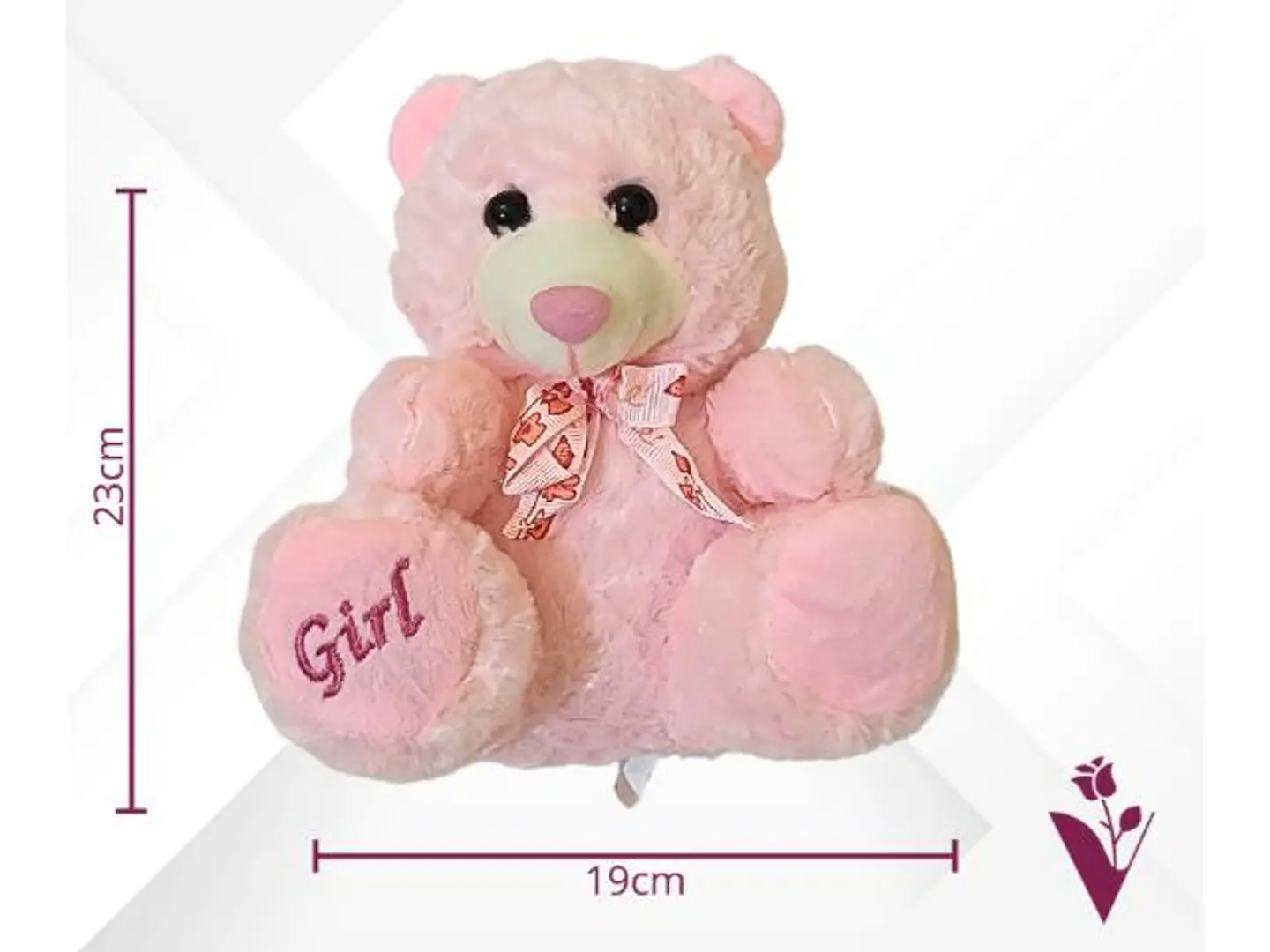 دمية الدب تدين وردي