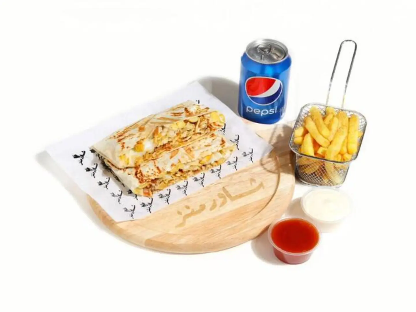 وجبة شاورما مربعة