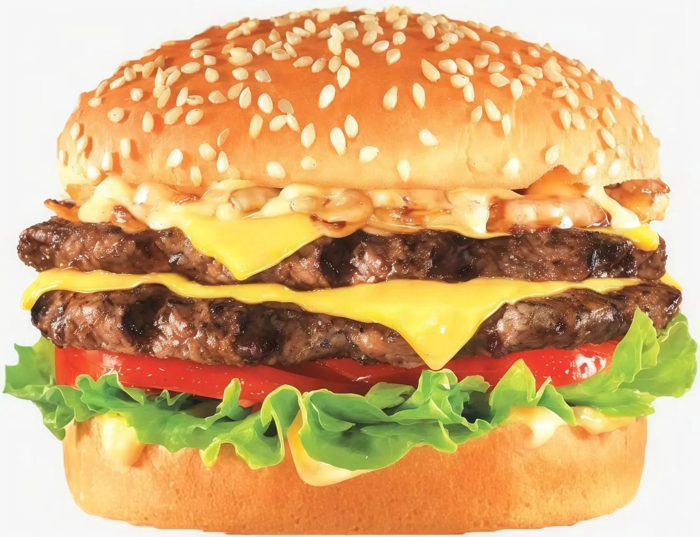 Double Cheese Grilled Beef Burger