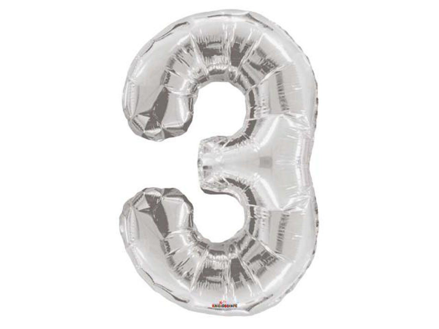 Silver 3 Helium Balloon