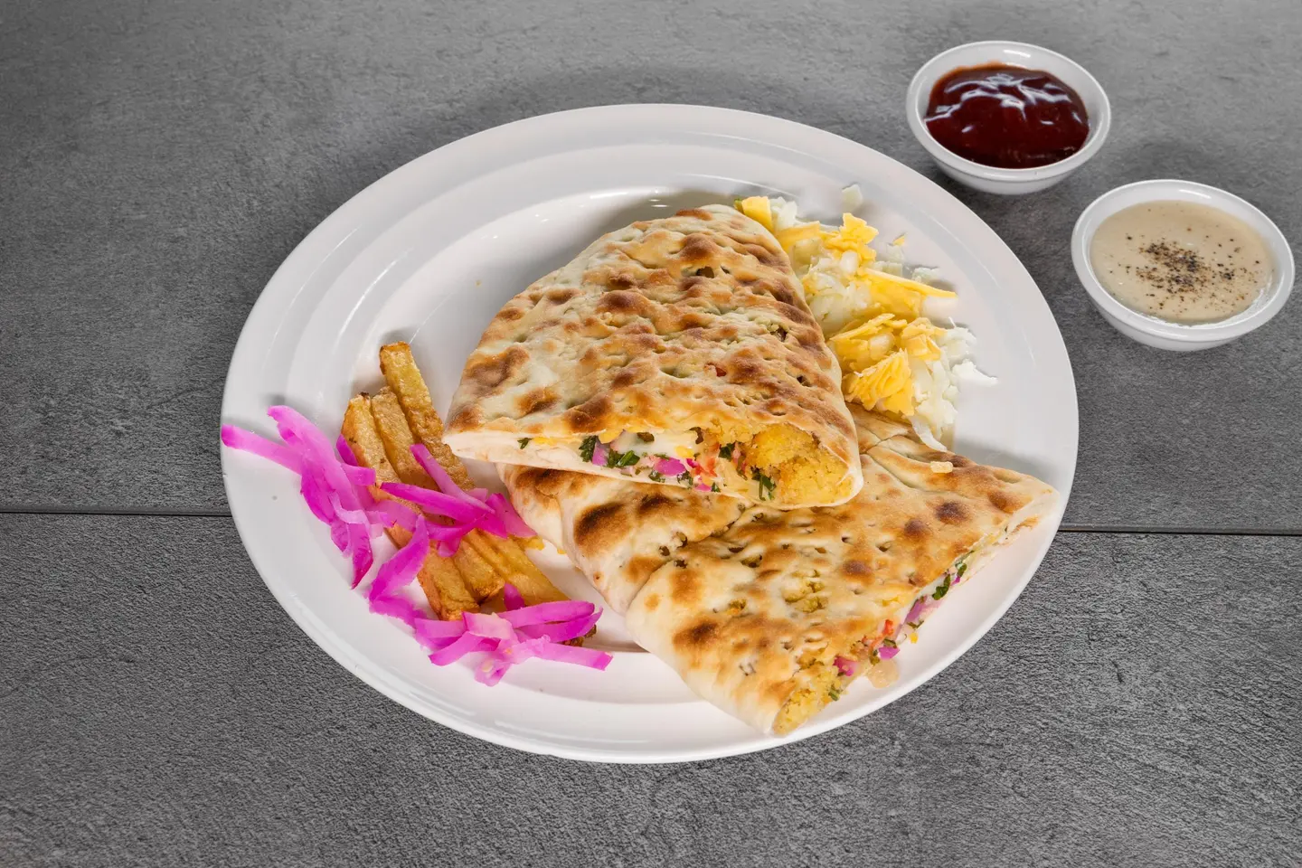 Falafel Pie With Two Cheeses
