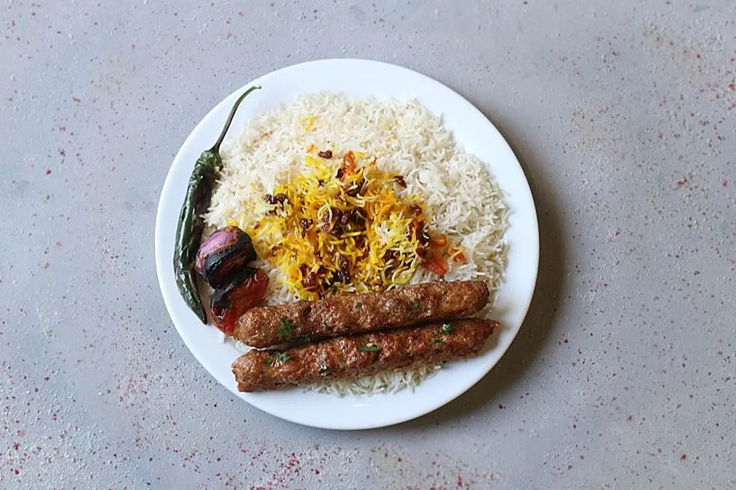 Meat Kabab With Rice