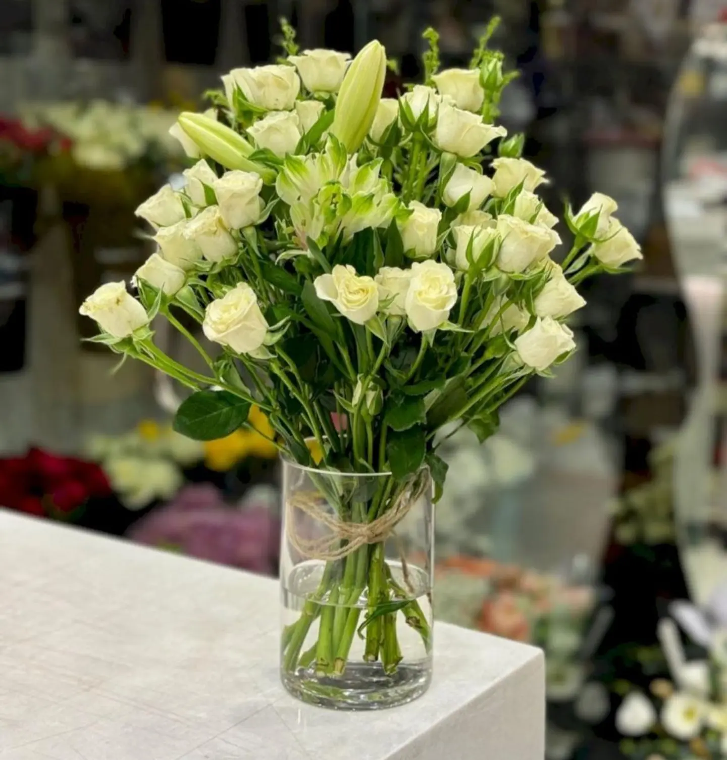 ⁠فازة ورد طبيعي 27